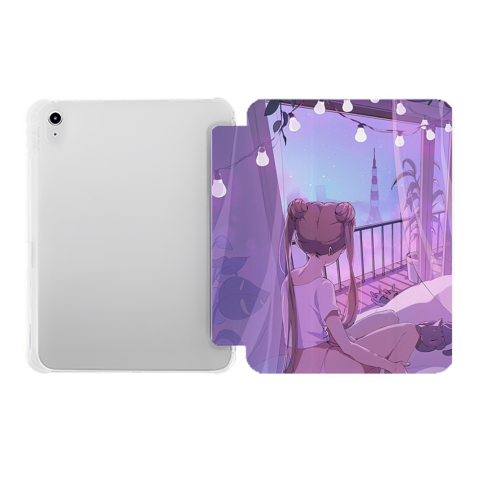（画像用） 美少女戦士セーラームーン Sailor Moon IPad ケース ペン収納付き 三つ折りスタンド PUレザー×シリコン 対応機種9.5/10.5/10.9インチ